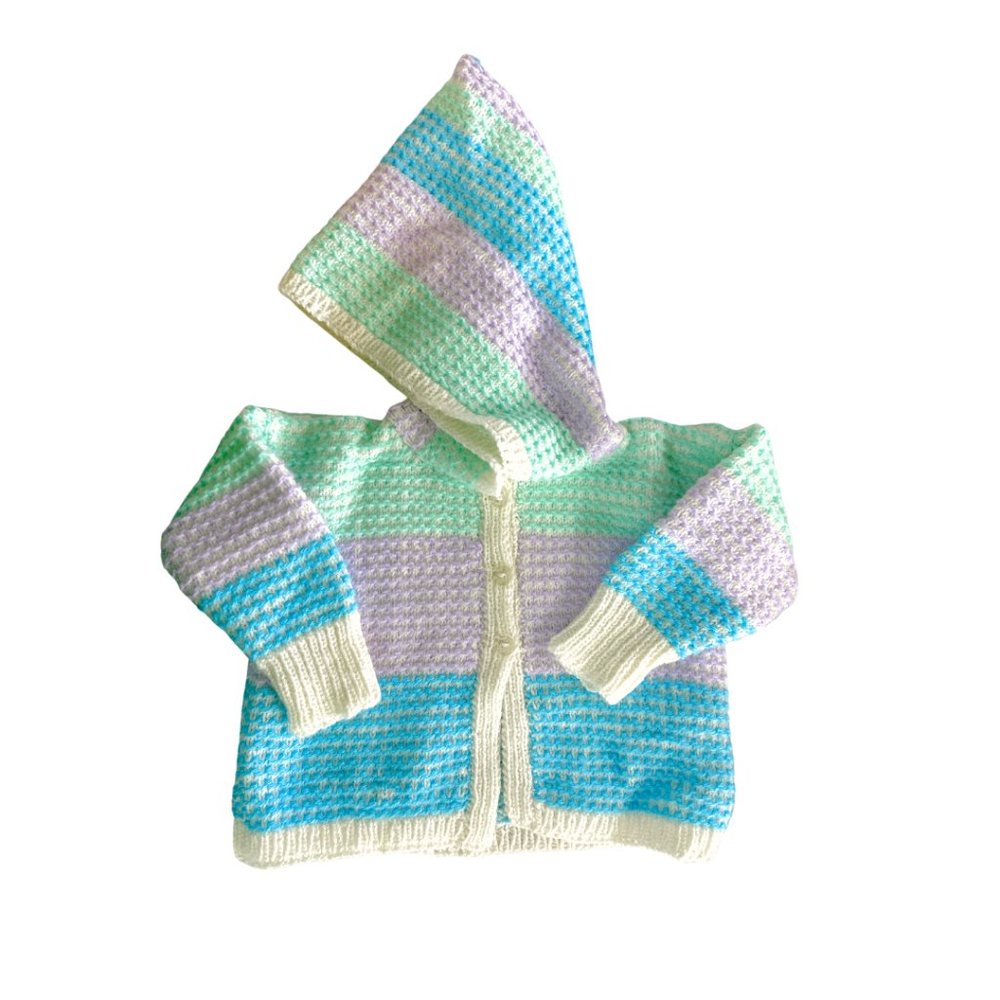 Hand Knit Toddler Hooded Sweater